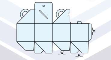 CUBE SHAPED CARRIER BOX TEMPLATE