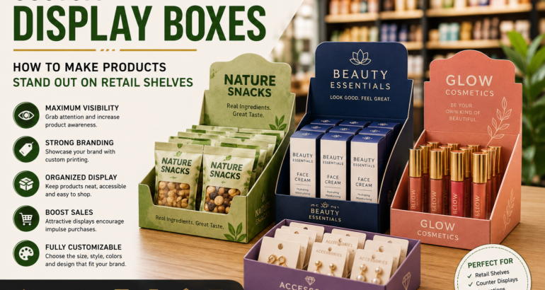 Custom Display Boxes: How to Make Products Stand Out on Retail Shelves